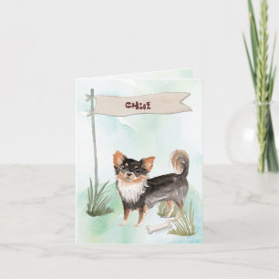 Custom Name Chocolate Lab Pet Dog Note Card