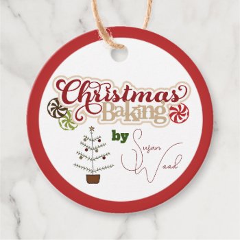 Custom Name Christmas Baking Tags by Siberianmom at Zazzle
