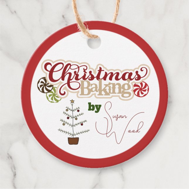 Custom Name Christmas Baking Tags  (Front)
