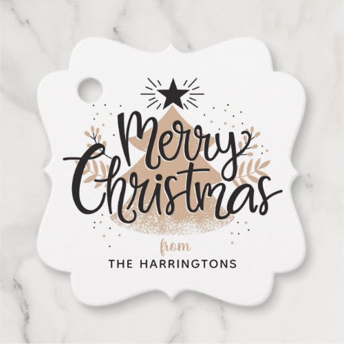 Custom name Christmas favorgift tags