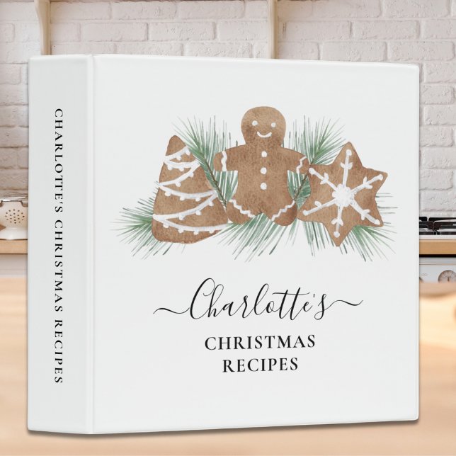 Custom Name Christmas Recipe 3 Ring Binder (Creator Uploaded)