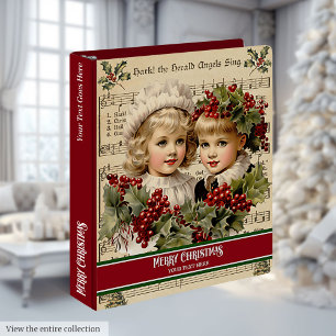Custom Name Christmas Recipes Binder Vintage Kids