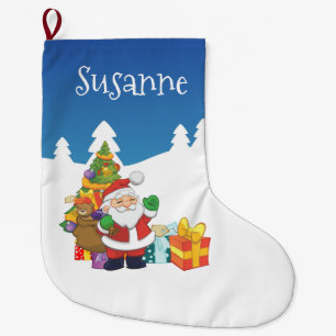 Custom Name Christmas Santa Large Christmas Stocking