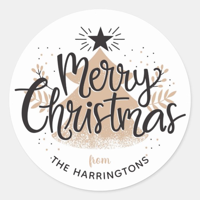 Custom name Christmas stickers (Front)