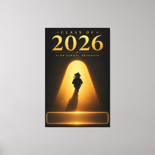 Custom Name Class of 2026 Graduation Canvas Print