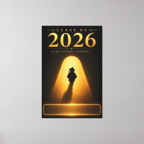 Custom Name Class of 2026 Graduation Canvas Print