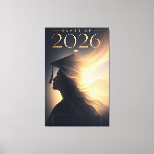 Custom Name Class of 2026 Graduation Canvas Print