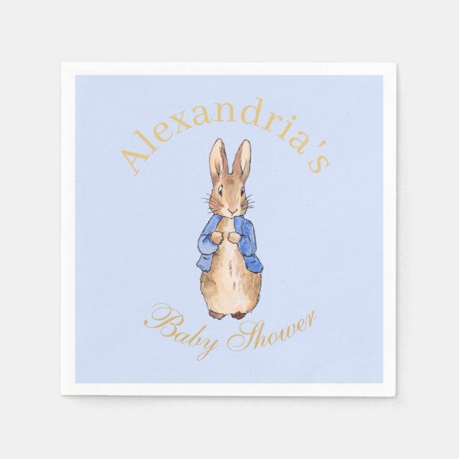 Custom name classic bunny  napkins (Front)