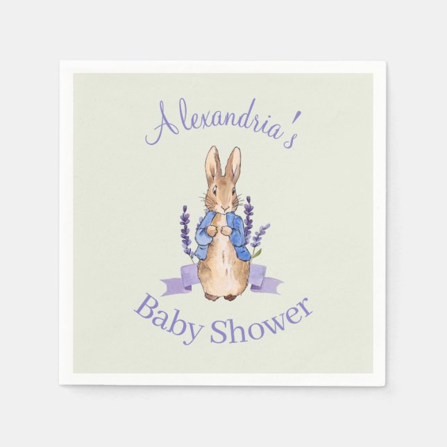 Custom name Classic bunny Napkins (Front)