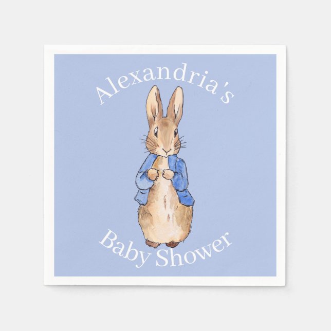Custom name classic bunny  napkins (Front)