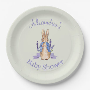 Custom name Classic bunny Paper Plates