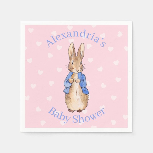 Custom name Classic bunny rabbit Napkins (Front)