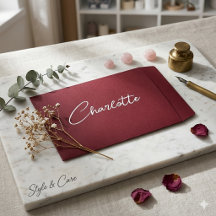Custom Name Classic Maroon Elegant Design