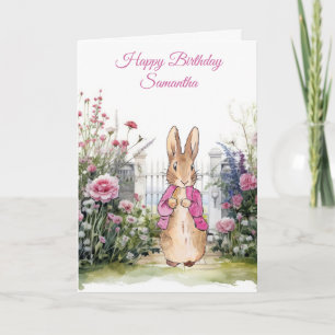 Custom name classic rabbit card