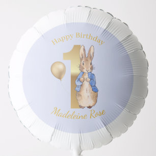 Custom Name Classic Rabbit Happy Birthday Balloon