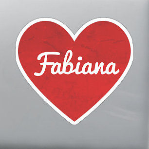 Custom Name Classic Red I Love You Heart  Sticker