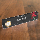 Custom Name Clock Desk Nameplate