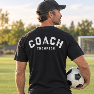 Custom Name Coach Shirt, Vintage Varsity Style Tee