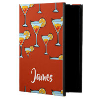 Custom name cocktail glasses on red powis iPad air 2 case