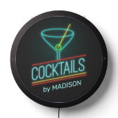 Custom Name Coctails LED Sign (Lights Off)