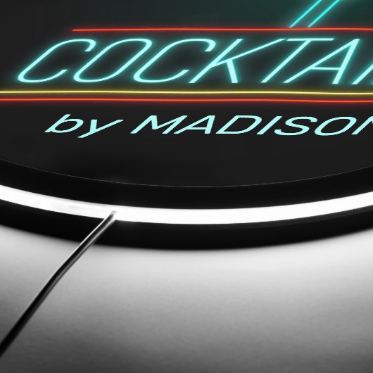 Custom Name Coctails LED Sign (Edge)
