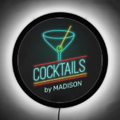 Custom Name Coctails LED Sign (Front)