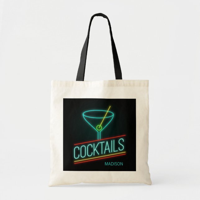 Custom name COCTAILS Tote Bag (Front)
