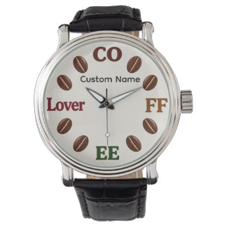 Custom Name Coffee Bean Watch Gift