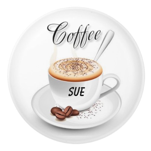 Custom Name Coffee_Inspired Ceramic Knobs