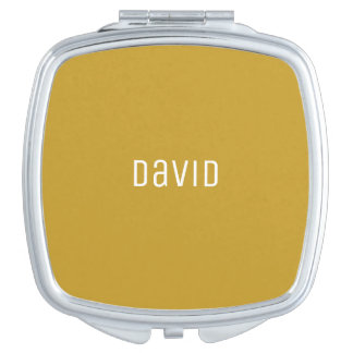 Custom Name Collage Sports Font Personalized Compact Mirror