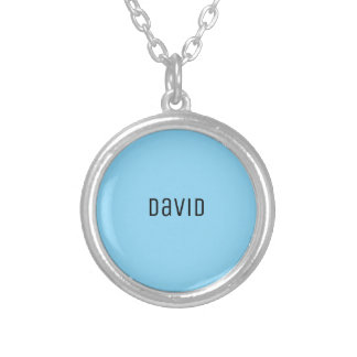 Custom Name Collage Sports Font Personalized Silver Plated Necklace
