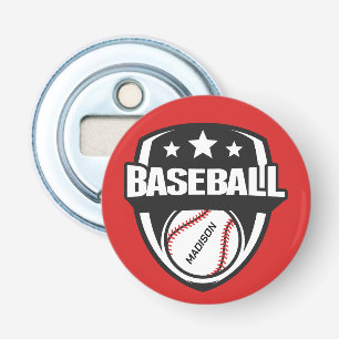 Custom Name & Color Baseball Bottle Opener
