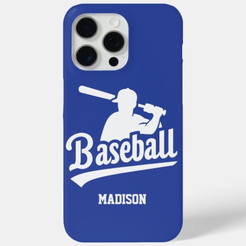 Custom Name  Color Baseball iPhone 15 Pro Max Case
