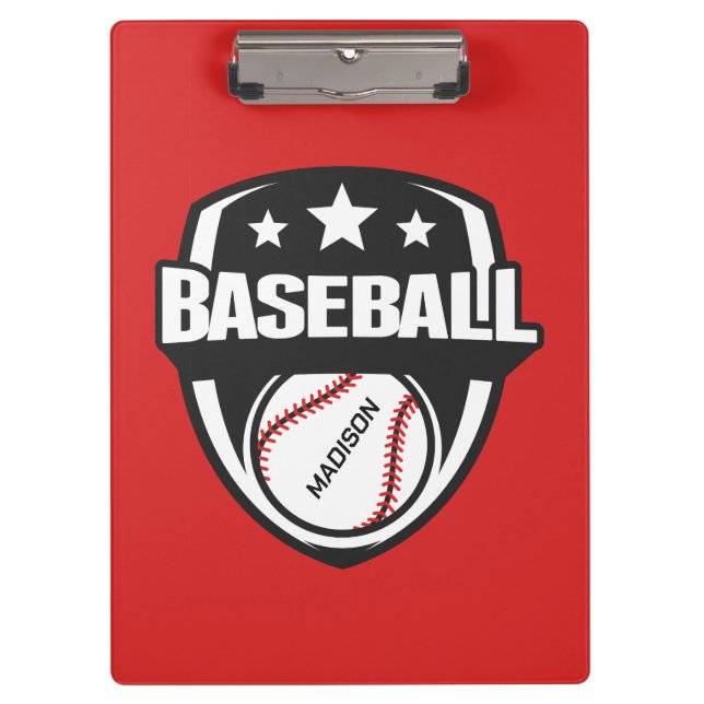 Custom Name & Color Baseball Clipboard (Front)