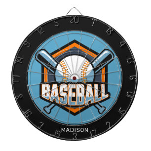 Custom Name & Color Baseball Dart Board