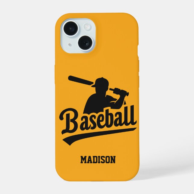Custom Name & Color Baseball Iphone Case (Back)