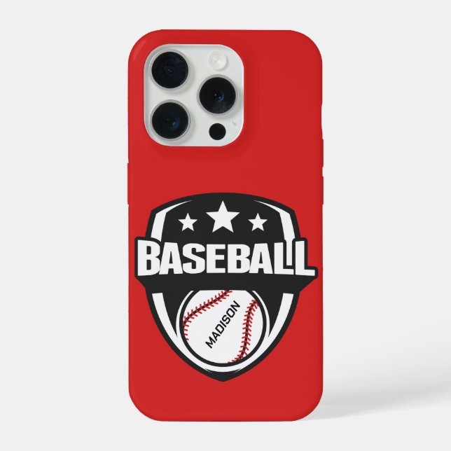Custom Name & Color Baseball Iphone Case (Back)