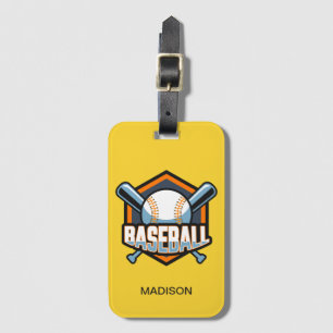 Custom Name & Color Baseball Luggage Tag