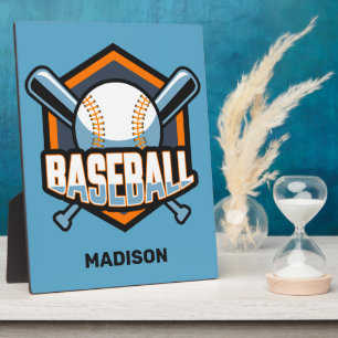 Custom Name & Color Baseball Plaque
