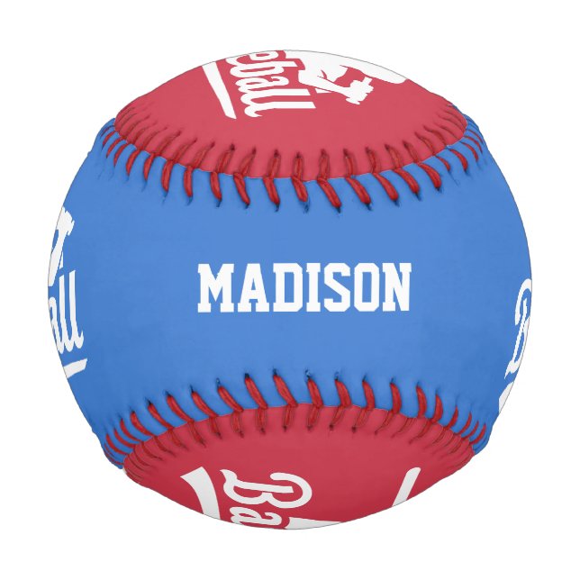 Custom Name & Color Baseball Player (Front)