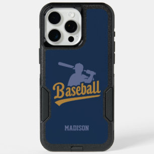 Custom Name & Color Baseball Player iPhone 15 Pro Max Case