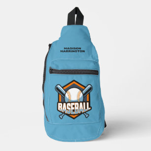 Custom Name & Color Baseball Sling Bag