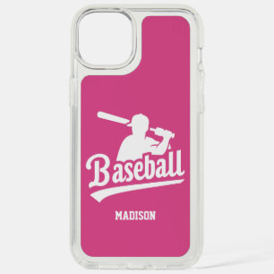 Custom Name & Color Baseball iPhone 15 Plus Case