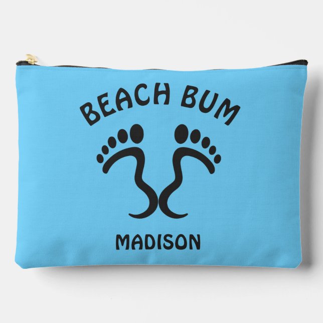 Custom Name & Color Beach Bum Accessory Pouch (Front)