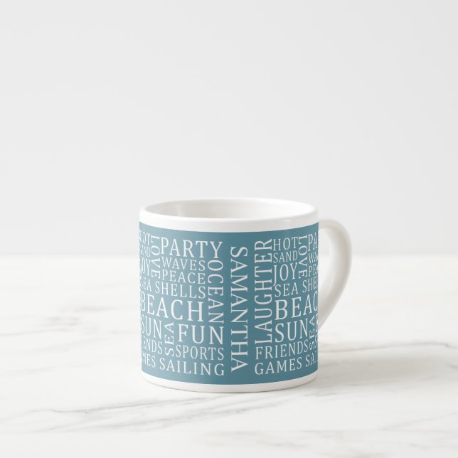 Custom Name & Color Beach House cups (Front Right)