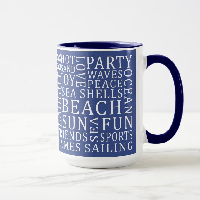 Custom Name & Color Beach House mugs (Right)