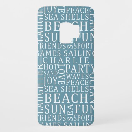 Custom Name &amp; Color Beach Typography cases