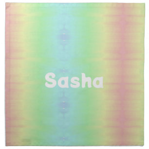 Custom name color blend ombre cloth napkin
