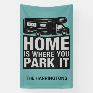 Custom name & color Camper Van Banner