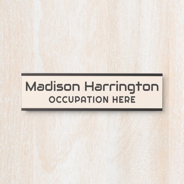 Custom Name & Color Door Sign (Front)